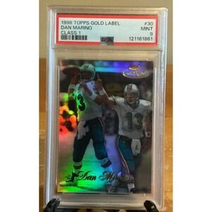 1998 TOPPS GOLD LABEL CLASS 1 #30 DAN MARINO HOF PSA 9